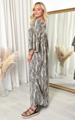 Lucia Printed Maxi Dress In Snake -Fashionish Shop ikrush lucia printed maxi dress 1660667087DSC 6877 1
