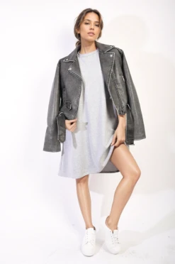 Melissa Oversized Shirt Dress In Grey -Fashionish Shop ikrush melissa oversized shirt dress 17075834080902 114