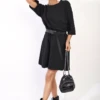 Melissa Oversized Shirt Dress In Black