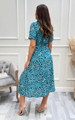 Paige Button Down Maxi Dress With Tie Front In Blue -Fashionish Shop ikrush paige button down maxi dress with tie front 1653570310IMG 2749