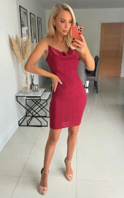 Wren Cowl Neck Chain Strap Mini Dress In Red 5 Wren Cowl Neck Chain Strap Mini Dress In Red -Fashionish Shop ikrush wren cowl neck chain strap mini dress 1638991265528998 02